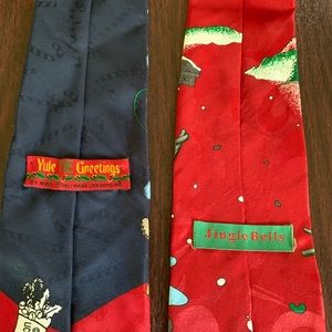 Two fun Christmas ties.